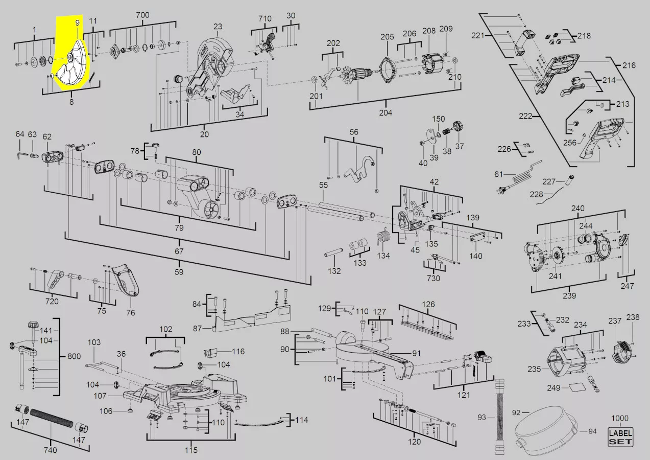 capot protection lame réf. 4931446282 AEG
